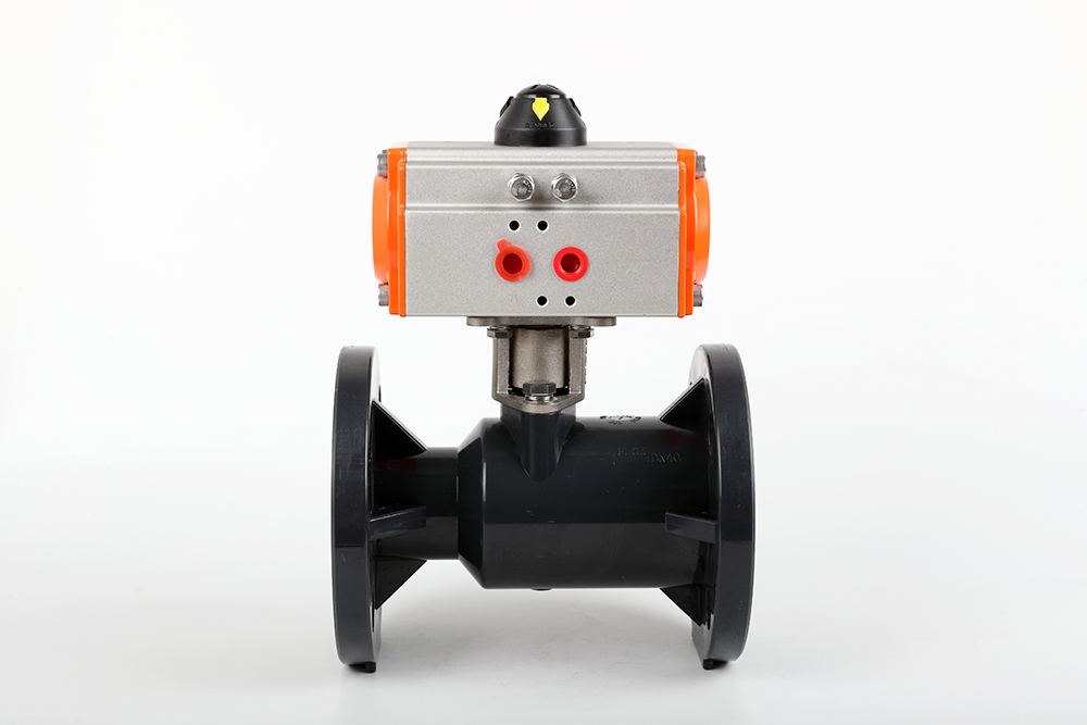 团风气动法兰一体球阀